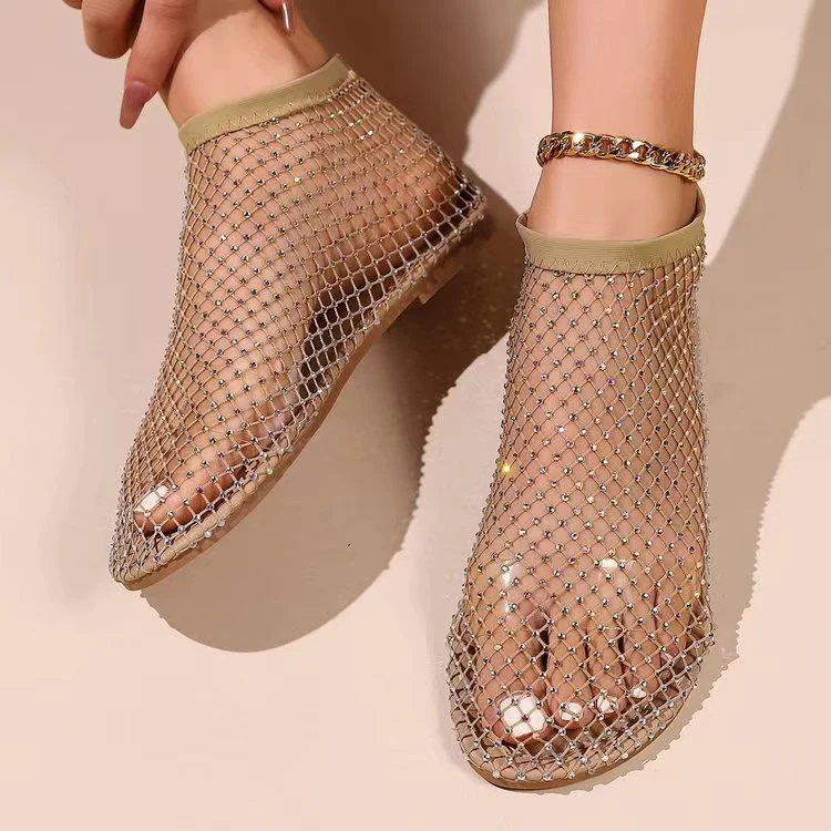Women's Rhinestone Flat Sandals